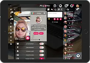 Reunirse en tableta en la aplicación Plenty Of Chat