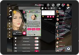 Incontra su tablet nell'applicazione Plenty Of Chat